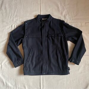 Vintage Kappa Sport Black Wool Mens Jacket Vest Size 48 Full Zip Made in Italy